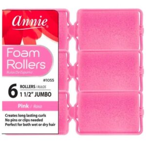 Annie Jumbo Foam Rollers Pink 6 Stück