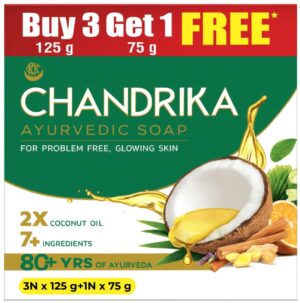 Chandrika Ayurvedic Seife 3 x 125 g + 75 g