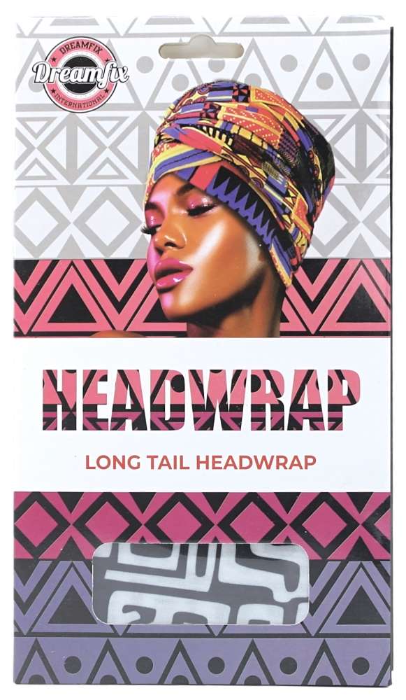 Dreamfix Long Tail Headwrap – Sort/Hvid