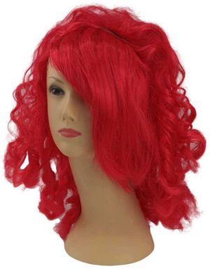 Rote Perücke, schulterlang