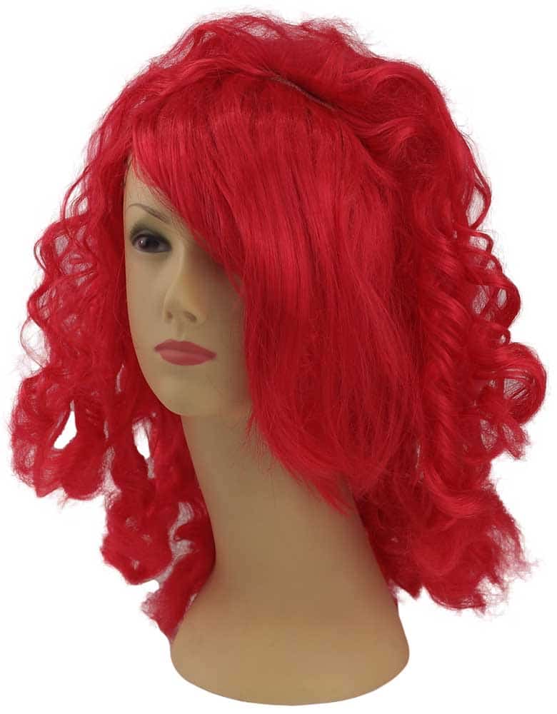 Rote Perücke, schulterlang